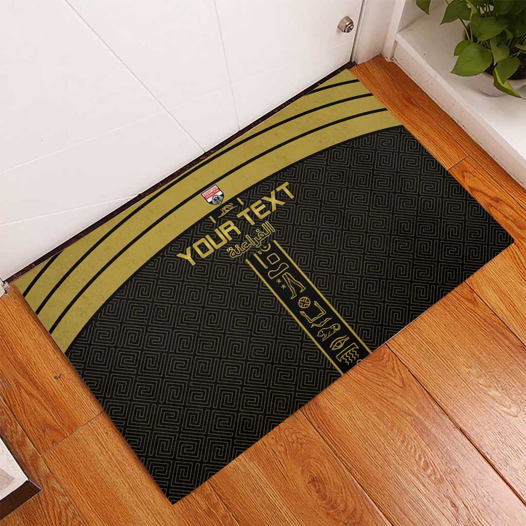 Egyptian Football Custom Rubber Doormat Yalla Masr - Black Ver