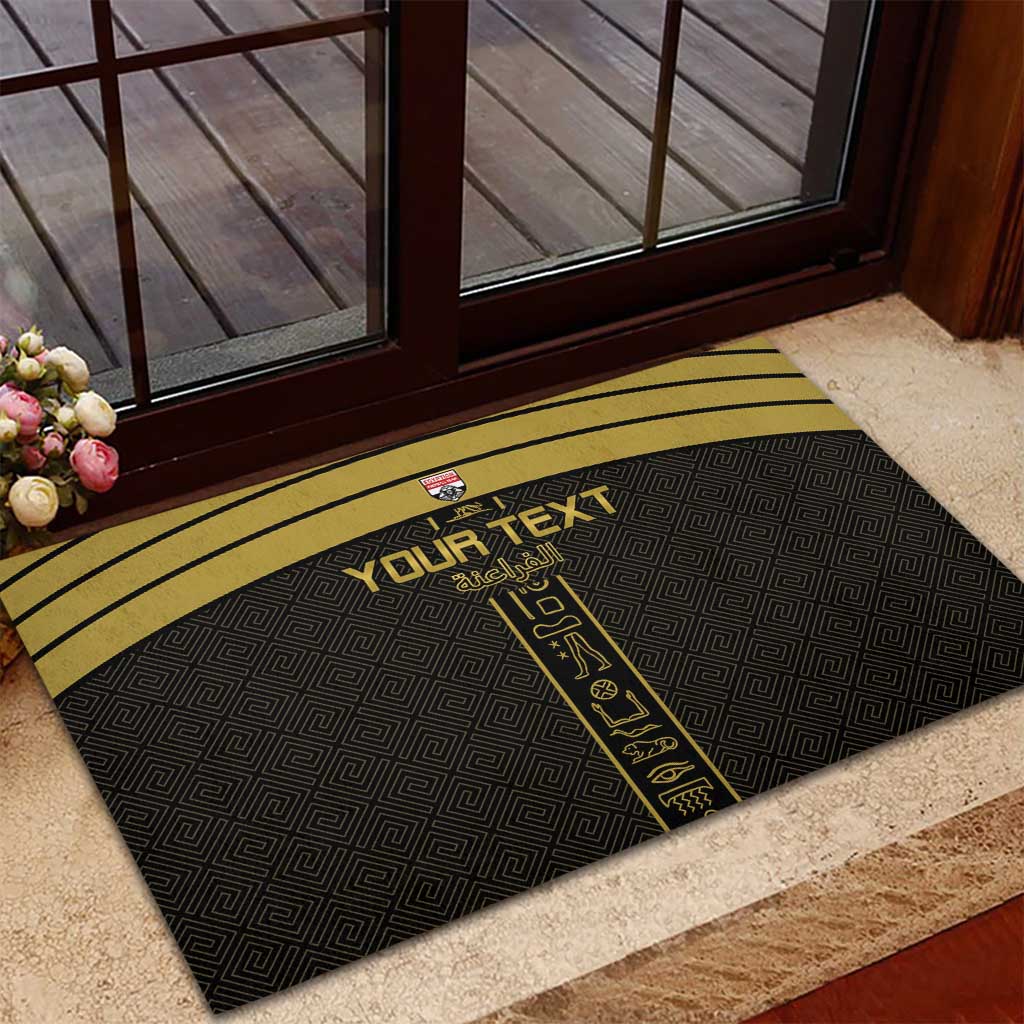 Egyptian Football Custom Rubber Doormat Yalla Masr - Black Ver