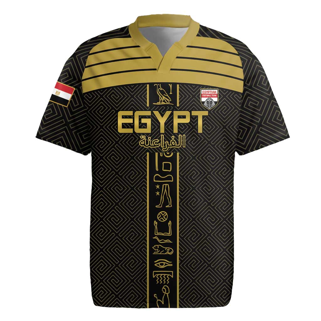 Egyptian Football Custom Rugby Jersey Yalla Masr - Black Ver