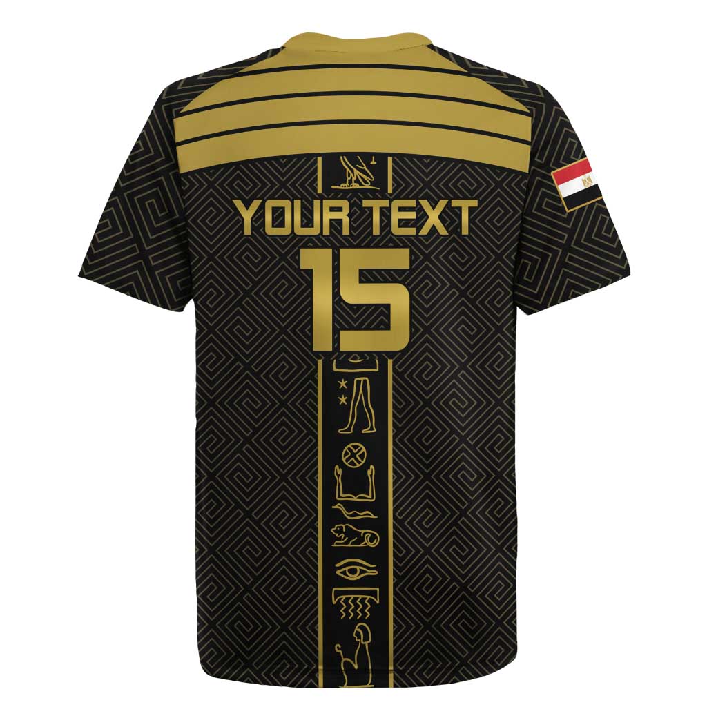 Egyptian Football Custom Rugby Jersey Yalla Masr - Black Ver