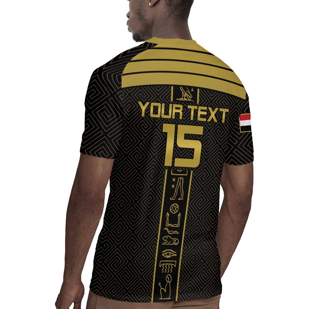 Egyptian Football Custom Rugby Jersey Yalla Masr - Black Ver