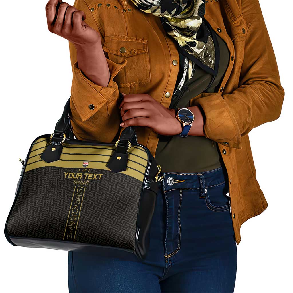 Egyptian Football Custom Shoulder Handbag Yalla Masr - Black Ver