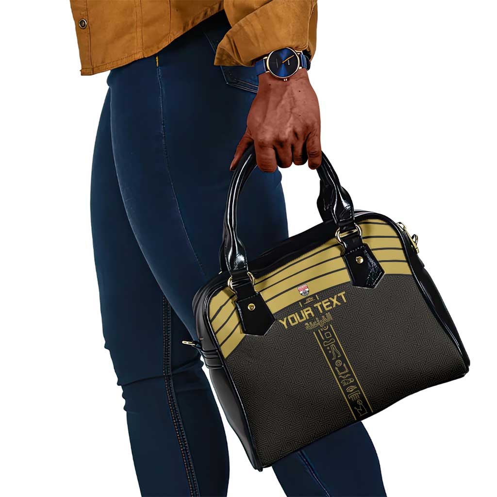 Egyptian Football Custom Shoulder Handbag Yalla Masr - Black Ver