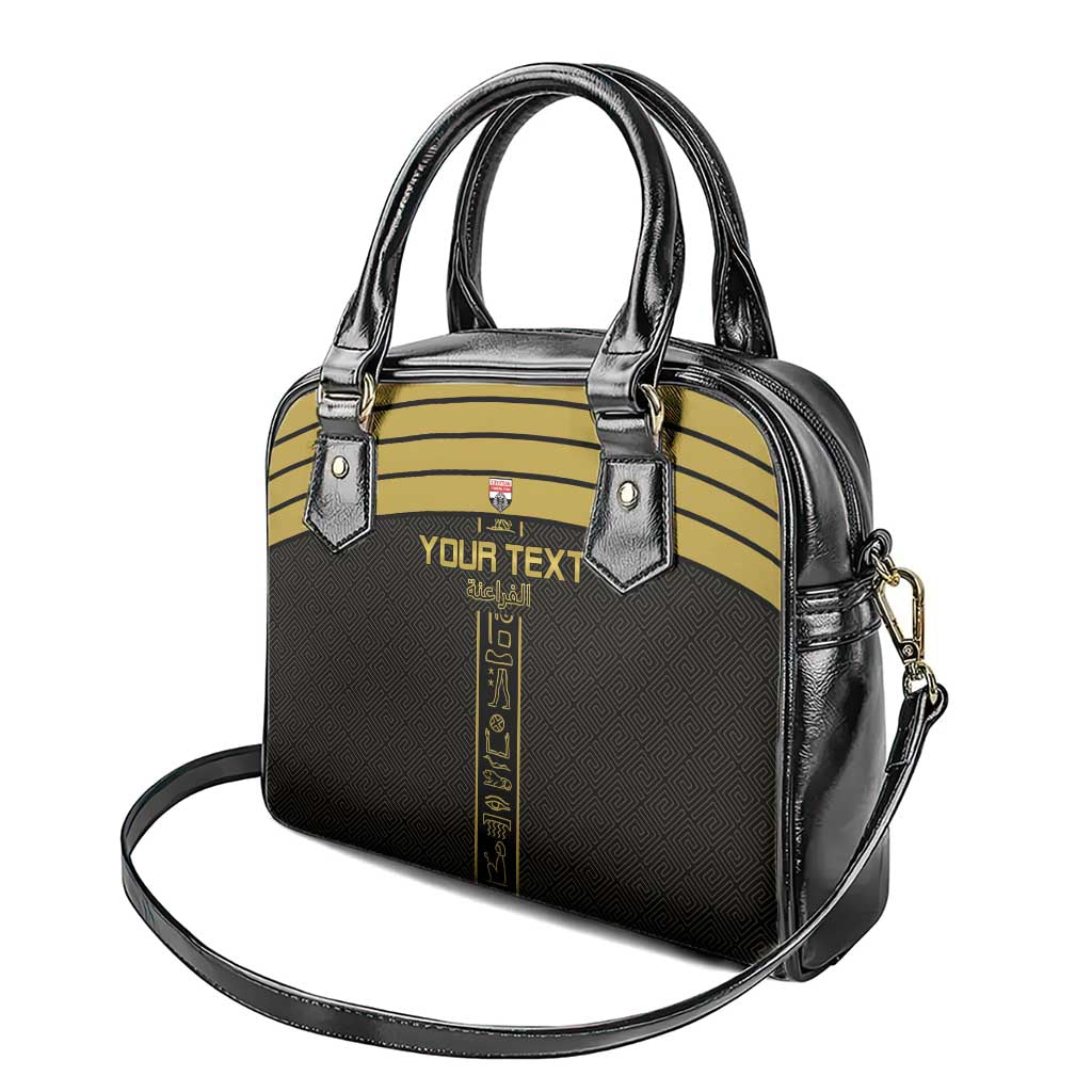 Egyptian Football Custom Shoulder Handbag Yalla Masr - Black Ver