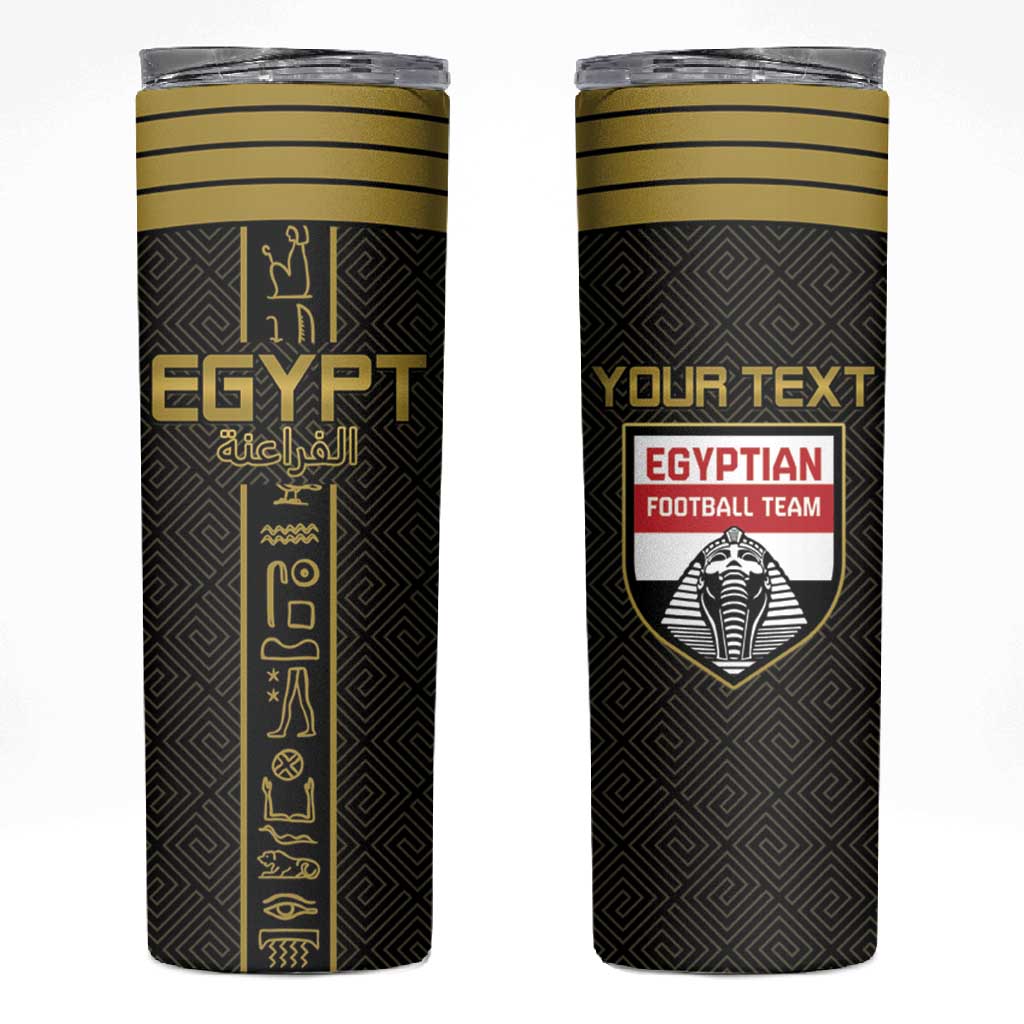 Egyptian Football Custom Skinny Tumbler Yalla Masr - Black Ver