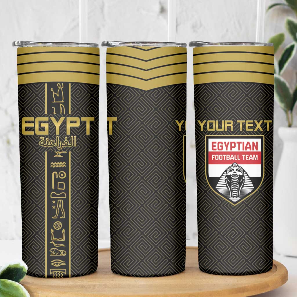 Egyptian Football Custom Skinny Tumbler Yalla Masr - Black Ver