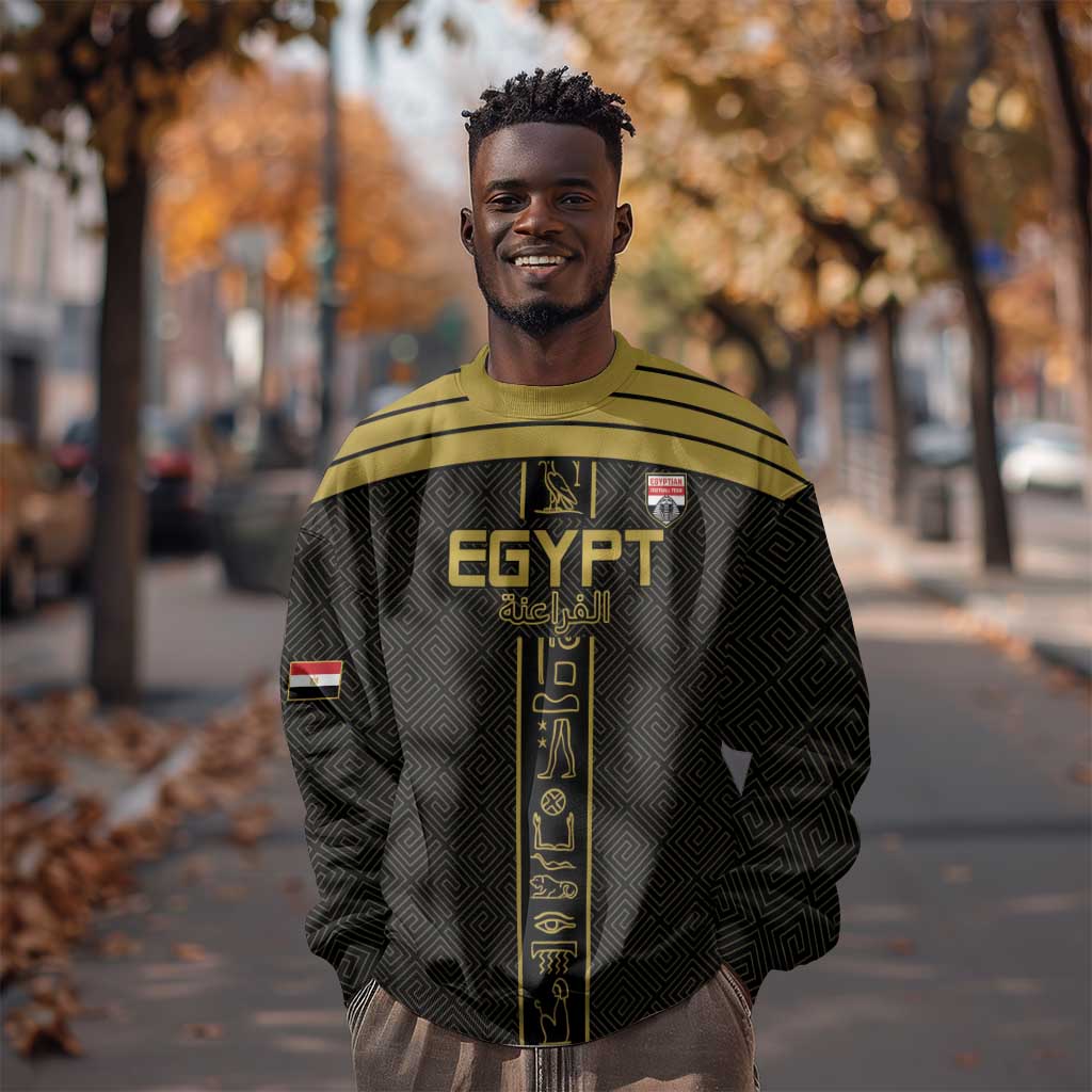 Egyptian Football Custom Sweatshirt Yalla Masr - Black Ver