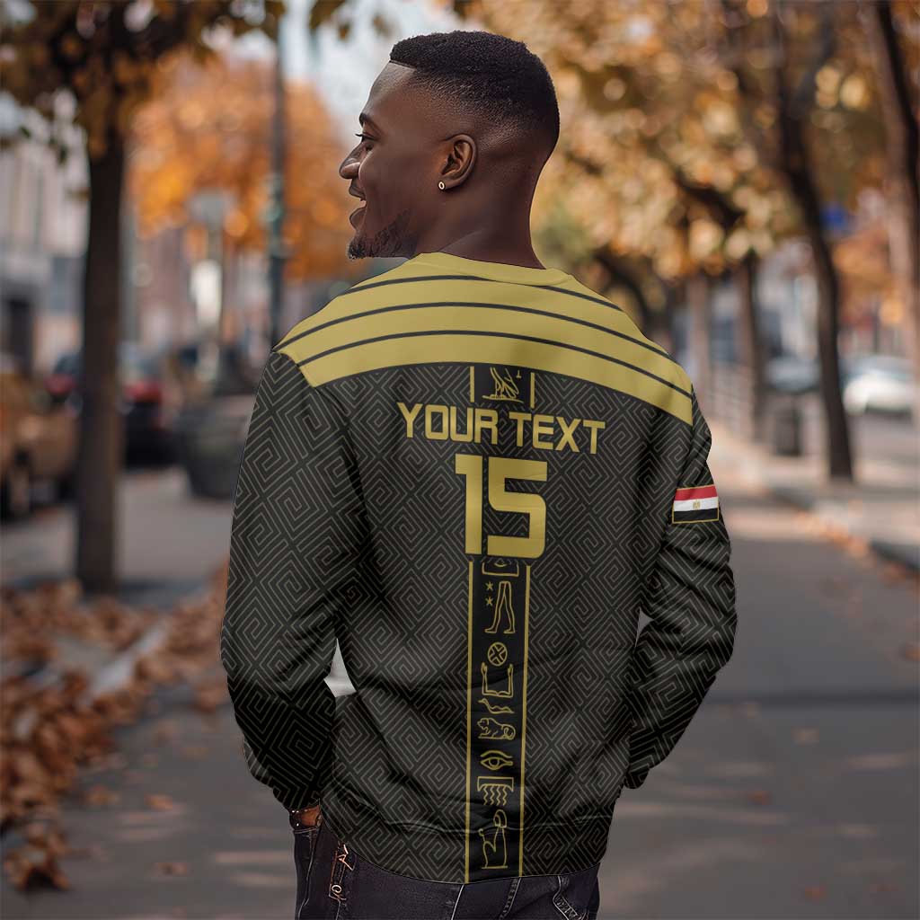 Egyptian Football Custom Sweatshirt Yalla Masr - Black Ver