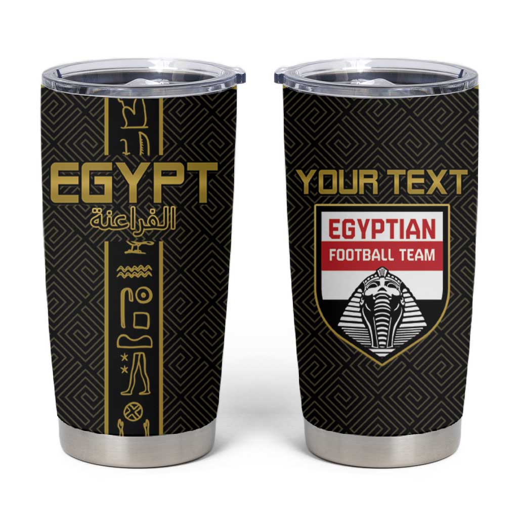 Egyptian Football Custom Tumbler Cup Yalla Masr - Black Ver