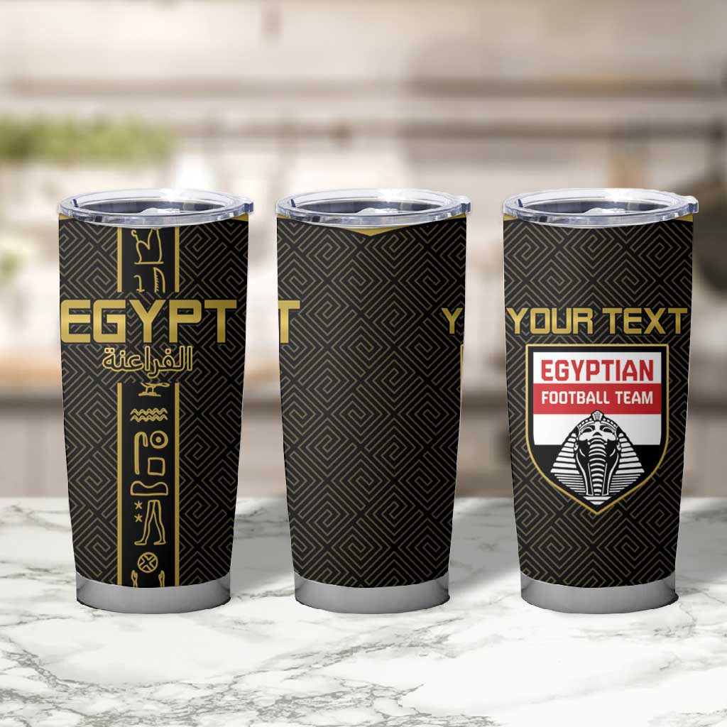 Egyptian Football Custom Tumbler Cup Yalla Masr - Black Ver