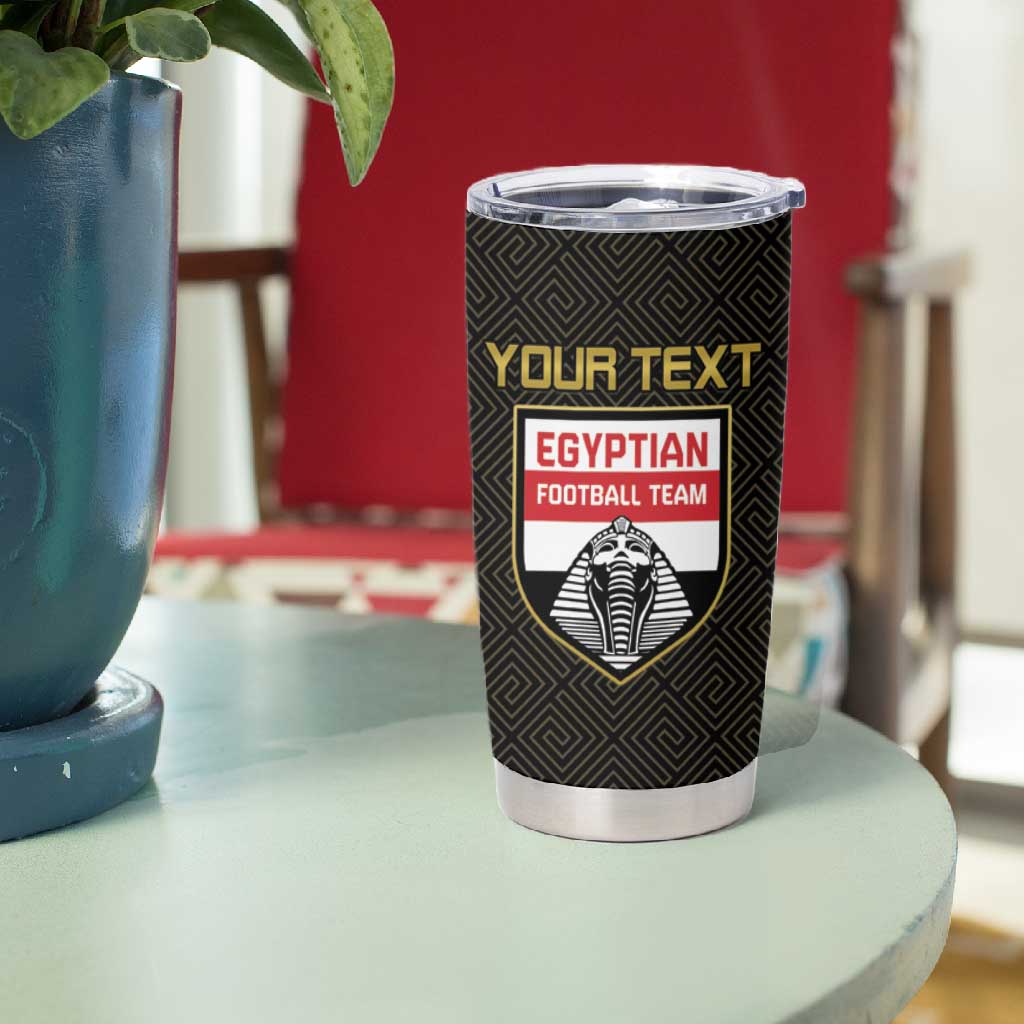 Egyptian Football Custom Tumbler Cup Yalla Masr - Black Ver