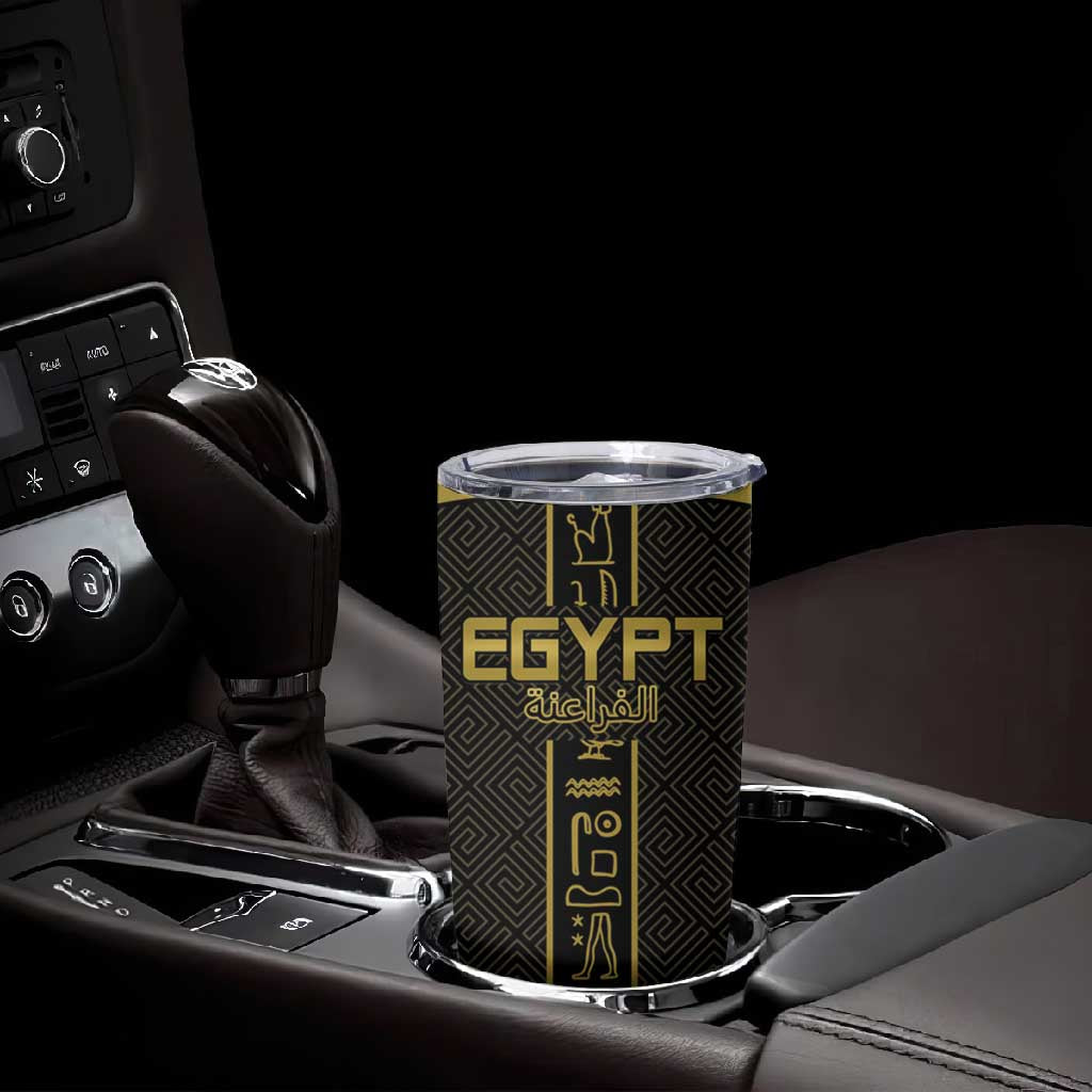 Egyptian Football Custom Tumbler Cup Yalla Masr - Black Ver