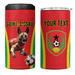 Custom Guinea-Bissau Football 4 in 1 Can Cooler Tumbler Go Djurtus Go