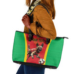Custom Guinea-Bissau Football Leather Tote Bag Go Djurtus Go