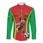 Custom Guinea-Bissau Football Long Sleeve Button Shirt Go Djurtus Go