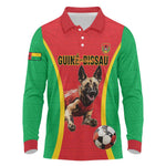 Custom Guinea-Bissau Football Long Sleeve Polo Shirt Go Djurtus Go