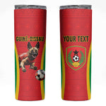 Custom Guinea-Bissau Football Skinny Tumbler Go Djurtus Go