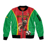 Custom Guinea-Bissau Football Sleeve Zip Bomber Jacket Go Djurtus Go