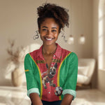 Custom Guinea-Bissau Football Women Casual Shirt Go Djurtus Go