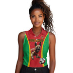 Custom Guinea-Bissau Football Women Sleeveless Polo Shirt Go Djurtus Go