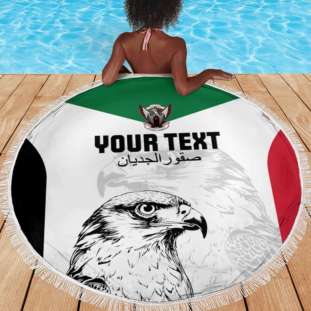 Custom Sudan Football Beach Blanket Yalla Sudan