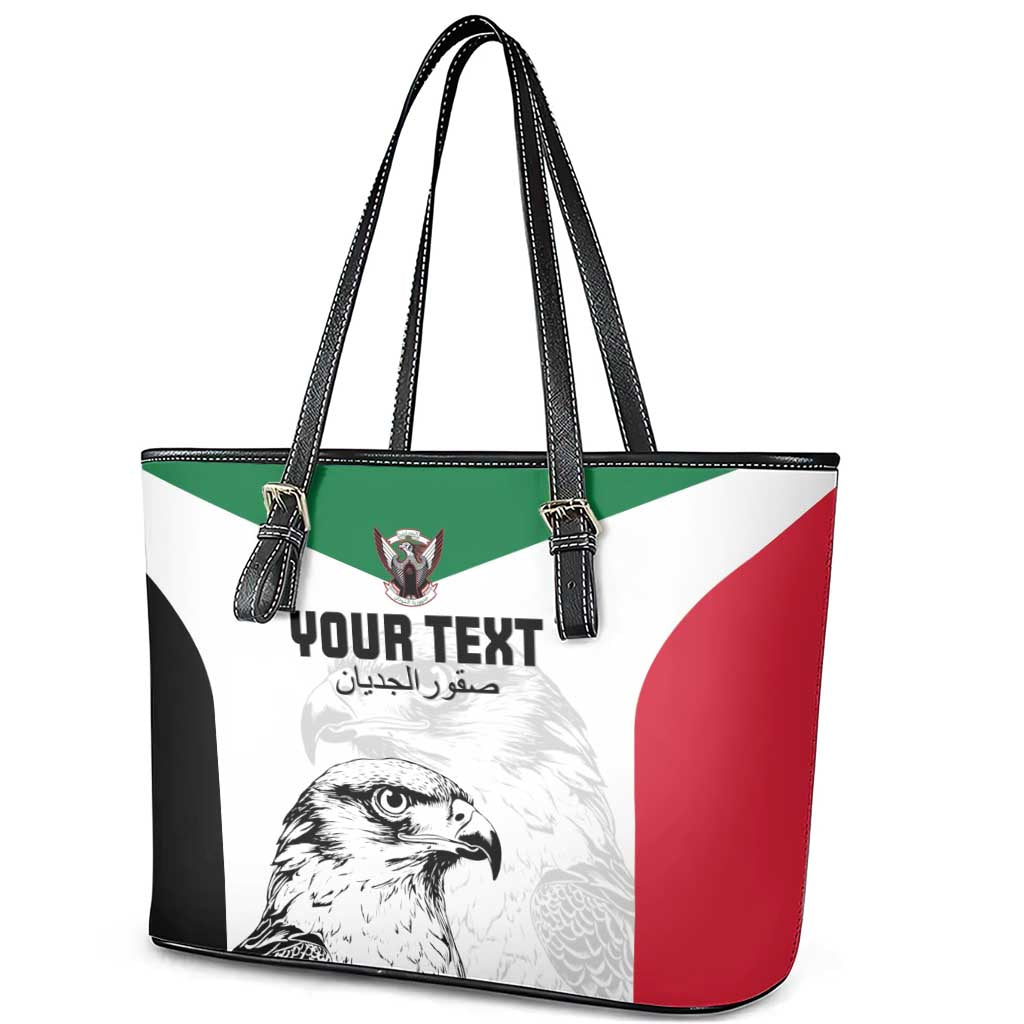 Custom Sudan Football Leather Tote Bag Yalla Sudan
