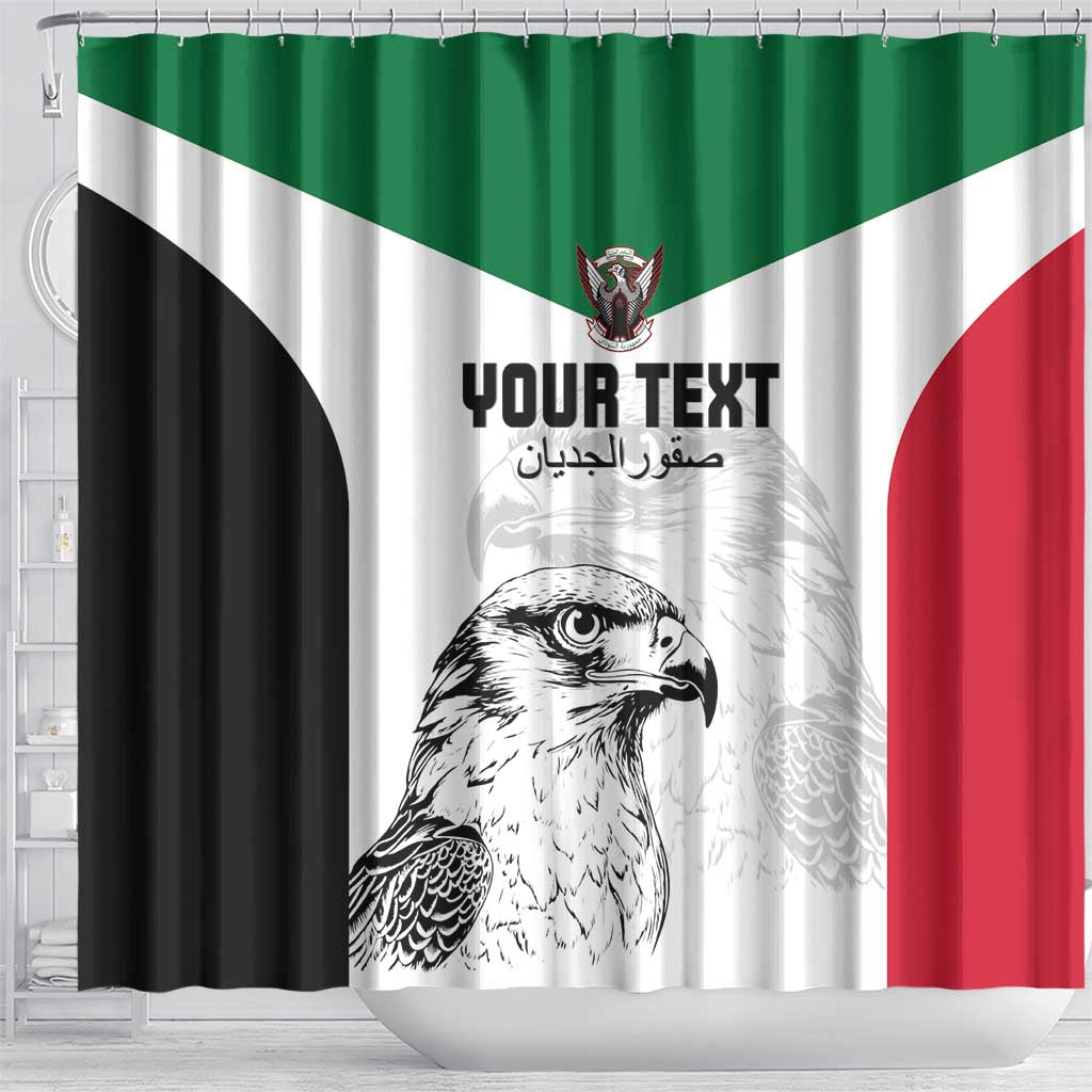 Custom Sudan Football Shower Curtain Yalla Sudan