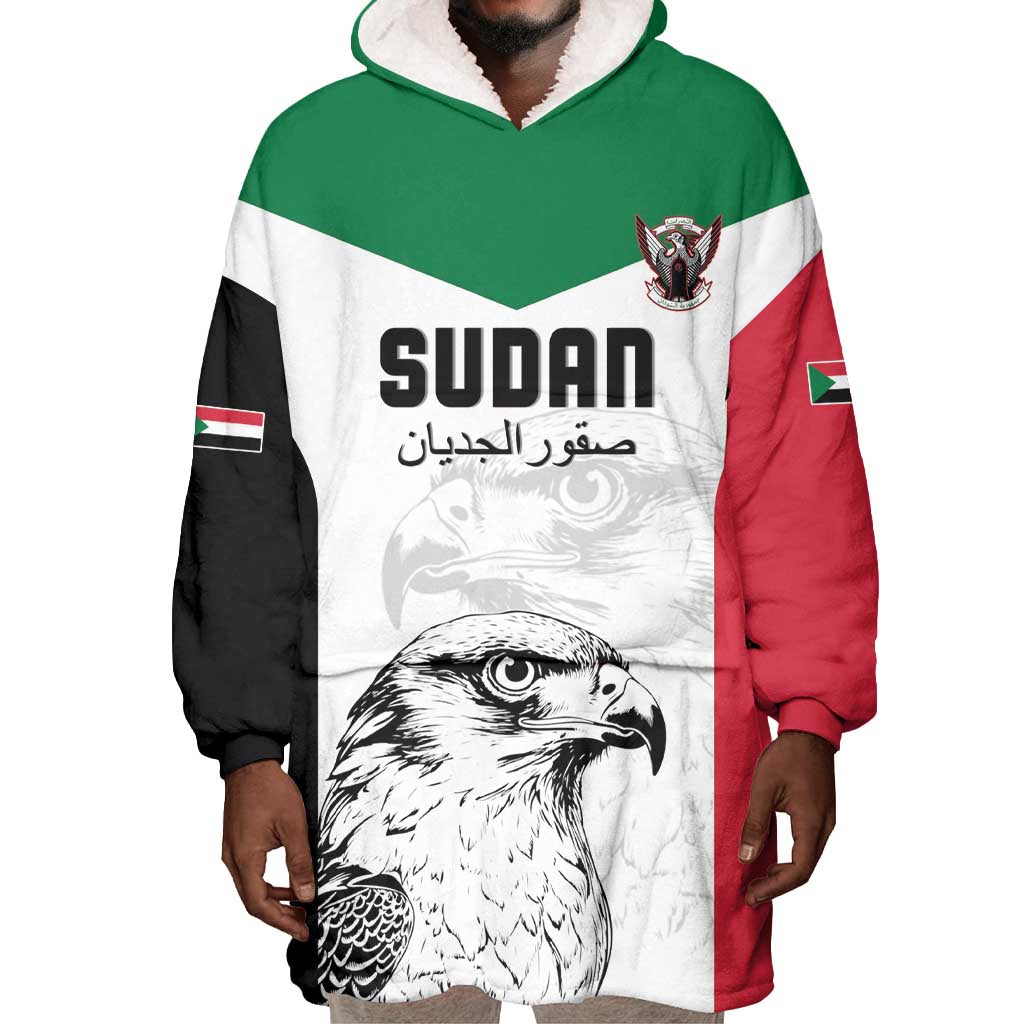 Custom Sudan Football Wearable Blanket Hoodie Yalla Sudan