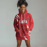 Custom Libya Football Hoodie Dress Yalla Libya