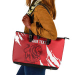 Custom Libya Football Leather Tote Bag Yalla Libya