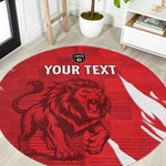 Custom Libya Football Round Carpet Yalla Libya