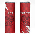 Custom Libya Football Skinny Tumbler Yalla Libya