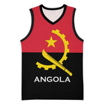 Angola Country Flag Stylized Basketball Jersey - African Pride