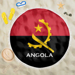 Angola Country Flag Stylized Beach Blanket