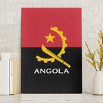 Angola Country Flag Stylized Canvas Wall Art