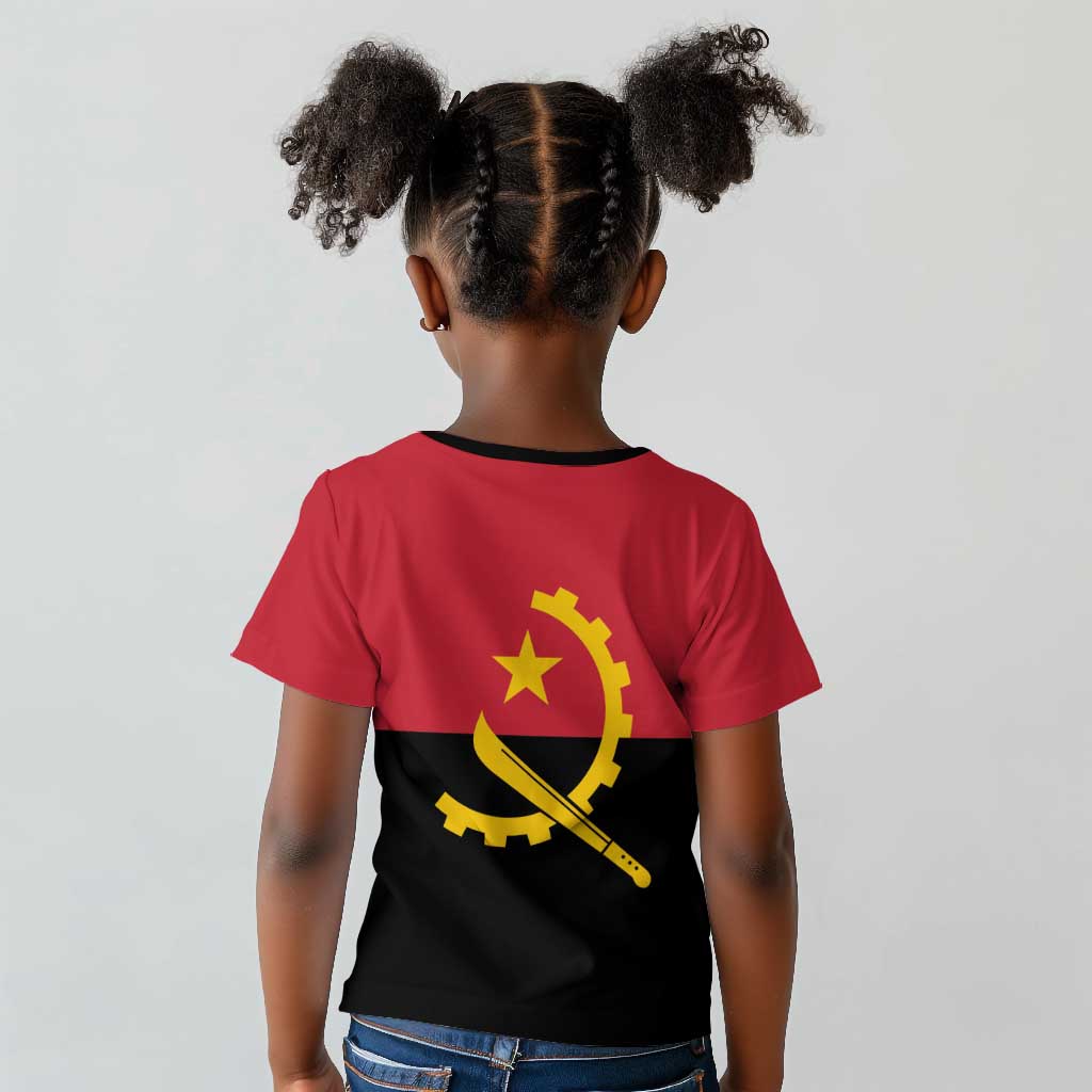 Angola Country Flag Stylized Kid T shirt
