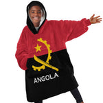 Angola Country Flag Stylized Kid Wearable Blanket Hoodie