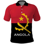 Angola Country Flag Stylized Polo Shirt