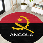 Angola Country Flag Stylized Round Carpet
