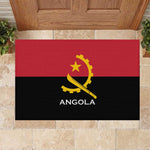 Angola Country Flag Stylized Rubber Doormat