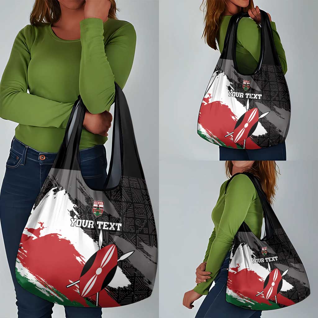 Custom Afro Kenya Grocery Bag Rugby Sevens - African Pattern