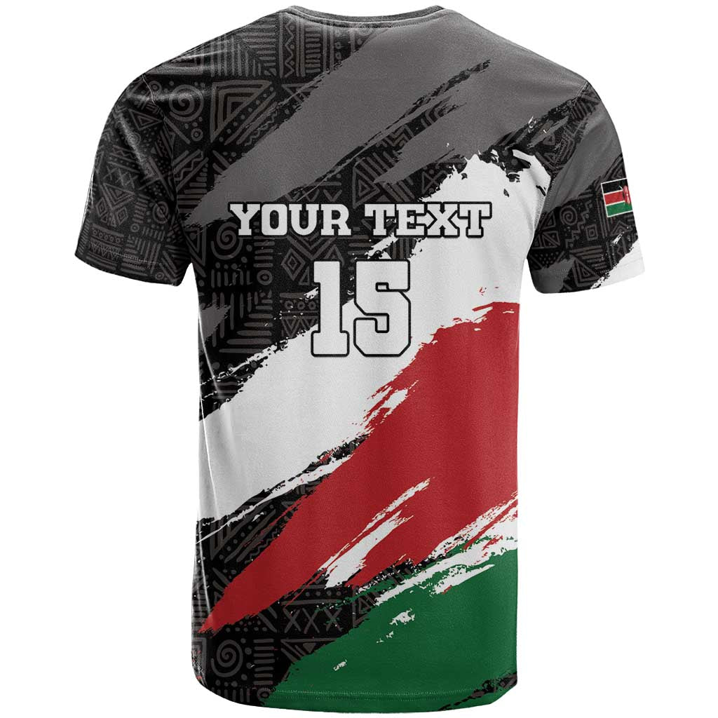 Custom Afro Kenya T shirt Rugby Sevens - African Pattern