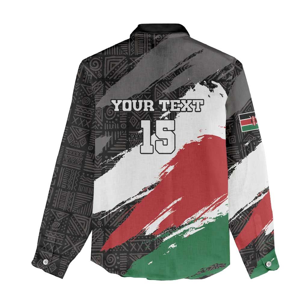Custom Afro Kenya Women Casual Shirt Rugby Sevens - African Pattern LT15
