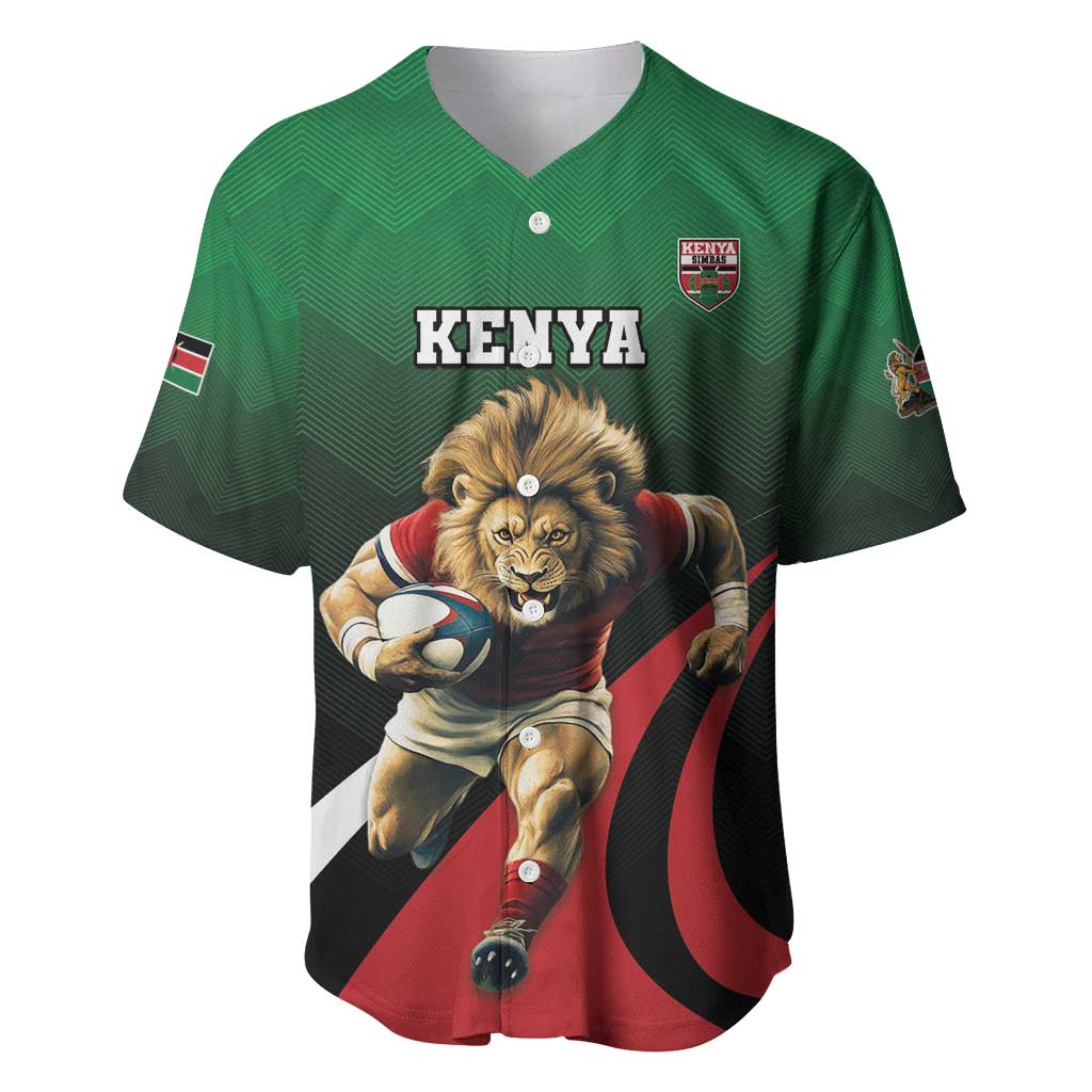 Kenya Rugby Custom Baseball Jersey Simbas Mascot - Sporty Style
