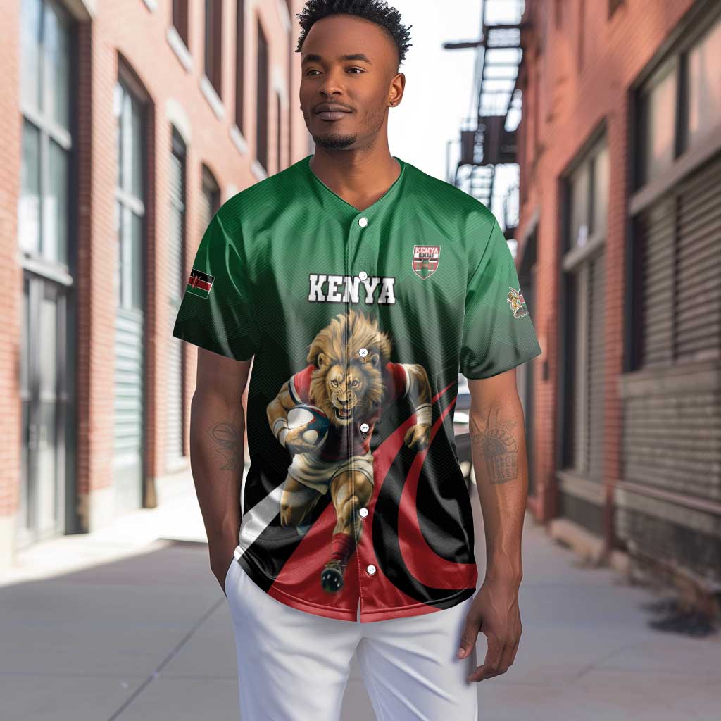 Kenya Rugby Custom Baseball Jersey Simbas Mascot - Sporty Style