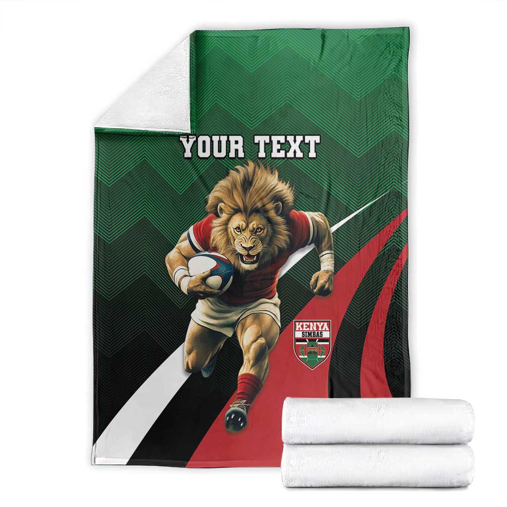 Kenya Rugby Custom Blanket Simbas Mascot - Sporty Style