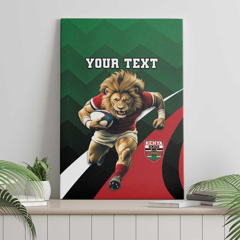 Kenya Rugby Custom Canvas Wall Art Simbas Mascot - Sporty Style