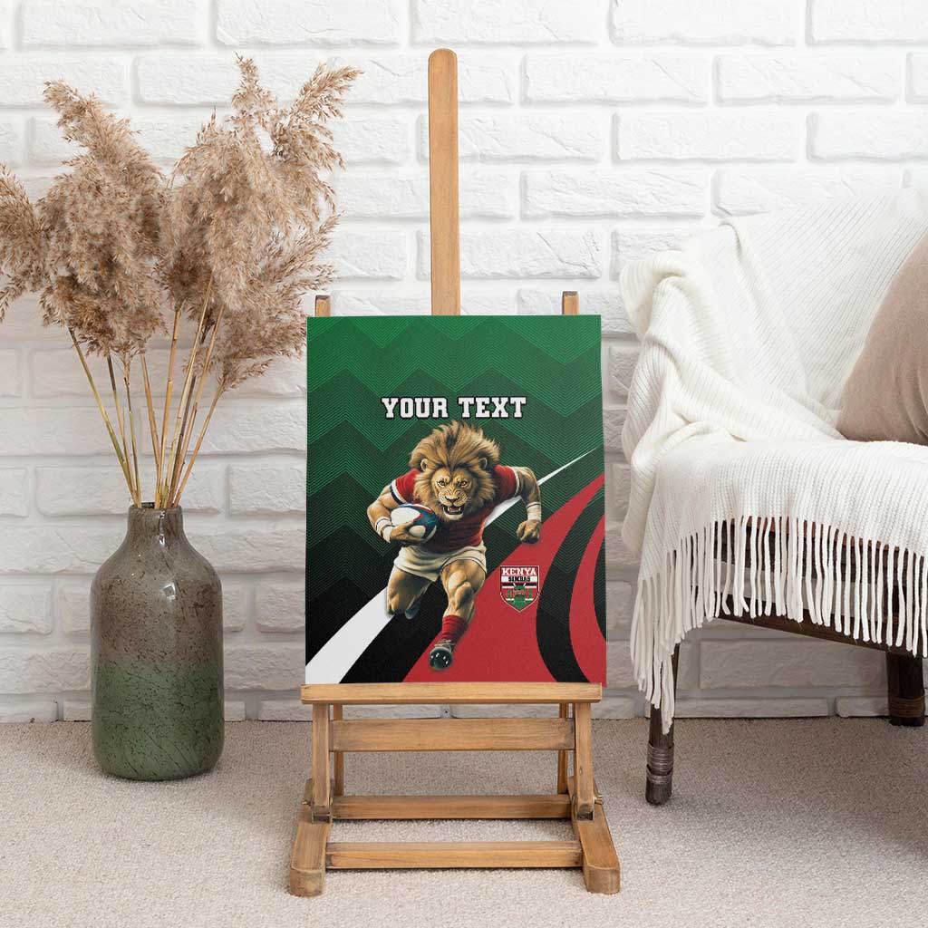 Kenya Rugby Custom Canvas Wall Art Simbas Mascot - Sporty Style
