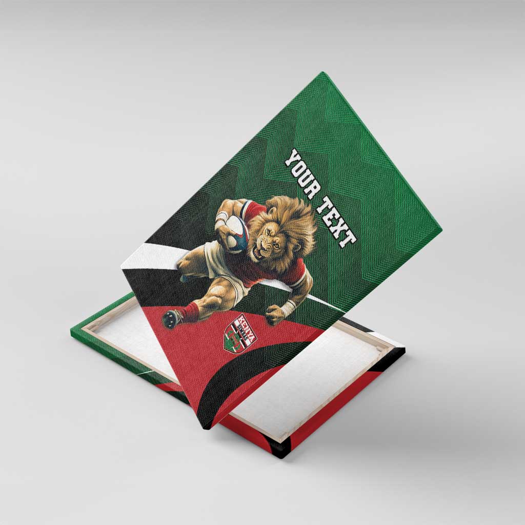 Kenya Rugby Custom Canvas Wall Art Simbas Mascot - Sporty Style