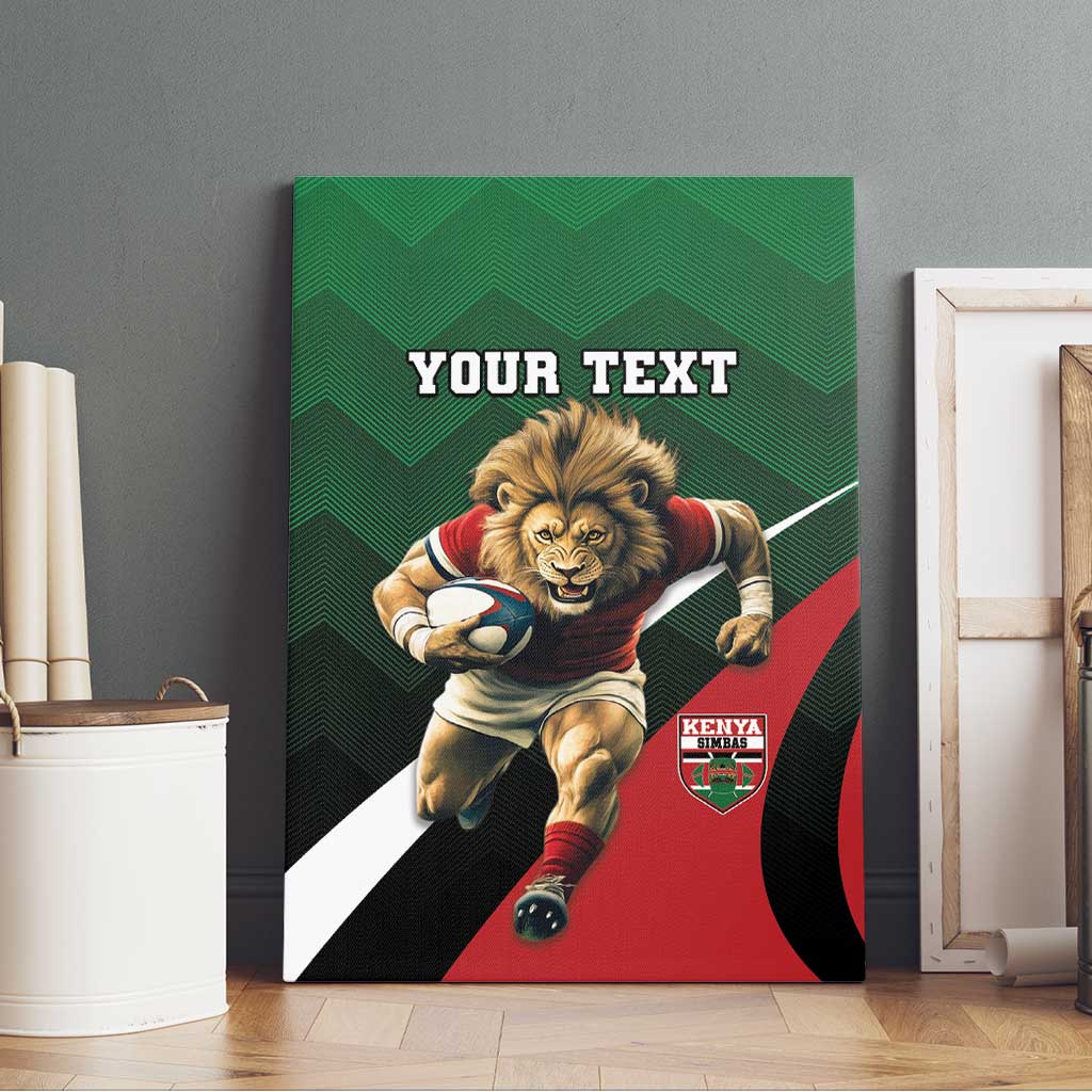 Kenya Rugby Custom Canvas Wall Art Simbas Mascot - Sporty Style